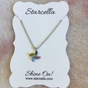 Pinwheel Necklace 16” +2” NWT by Starcella ST